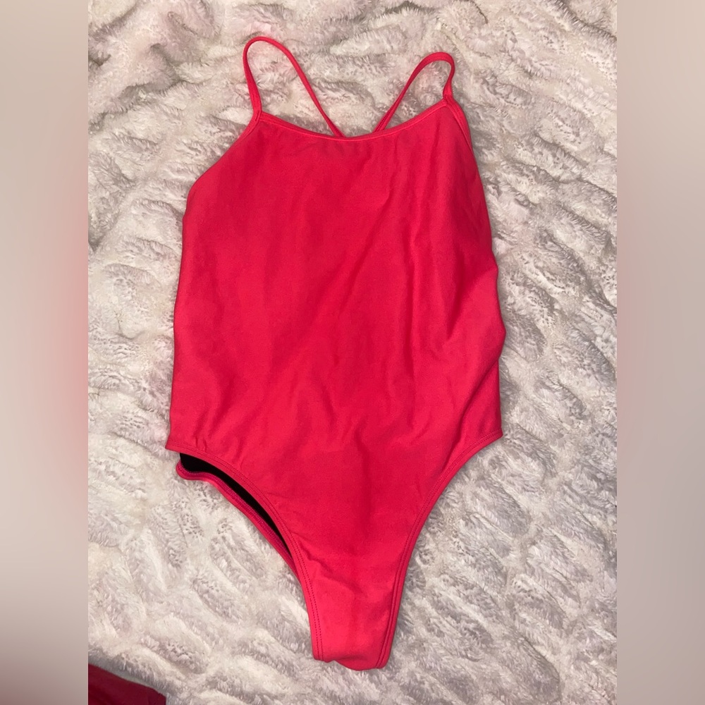 Jolyn hot pink Brandon 2 swim onesie size 34